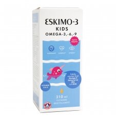 ESKIMO®-3 KIDS žuvų taukai įvairių vaisių (Tutti frutti) skonio 210 ml