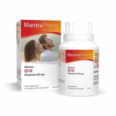 Maisto papildas. Mantra Q10 Premium 50 mg kaps. N.60