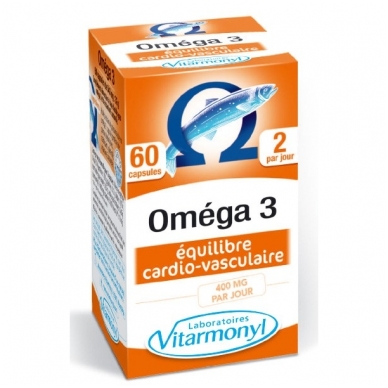 OMEGA 3 su natūraliu vitaminu E 60 kapsulių.