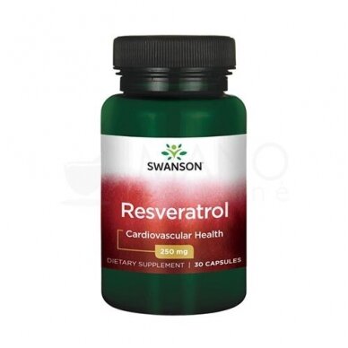 Swanson Resveratrolis 250 mg kapsulės N30