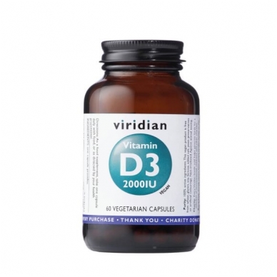 Viridian Vitamin D3 2000IU N60 kaps.