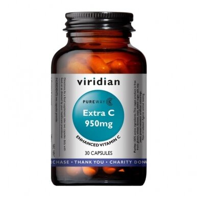 VIRIDIAN Vitaminas C „Extra C 950mg“ kaps. N.30